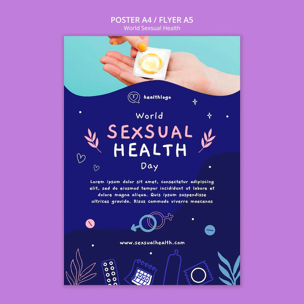 Free PSD | World sexual health day poster template