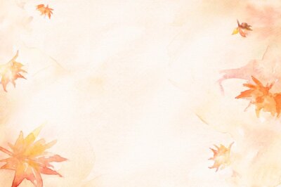 Free Photo | Aesthetic leaf watercolor background in orange autumn season