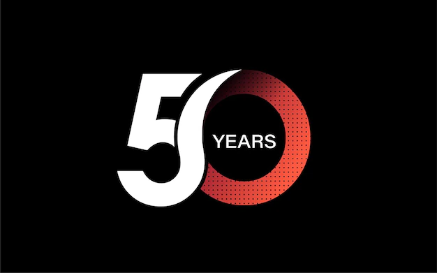 Free Vector | 50th years anniversary celebration design