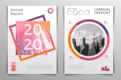 Free Vector | Abstract annual report template