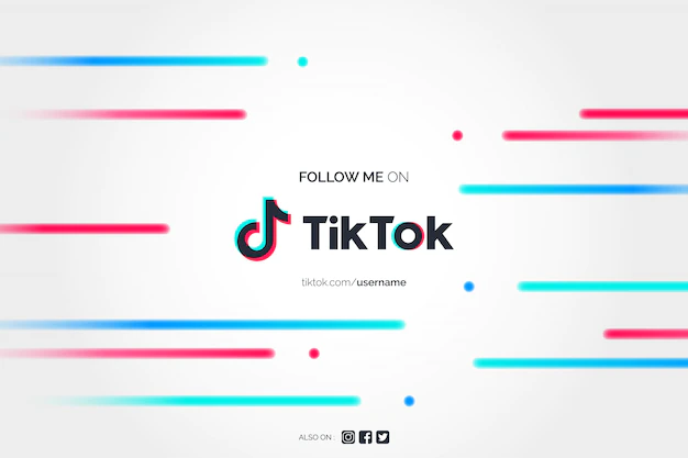 Free Vector | Abstract follow me on tik tok background