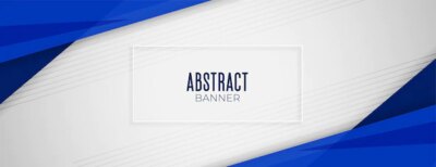 Free Vector | Abstract geometric blue wide background banner layout design