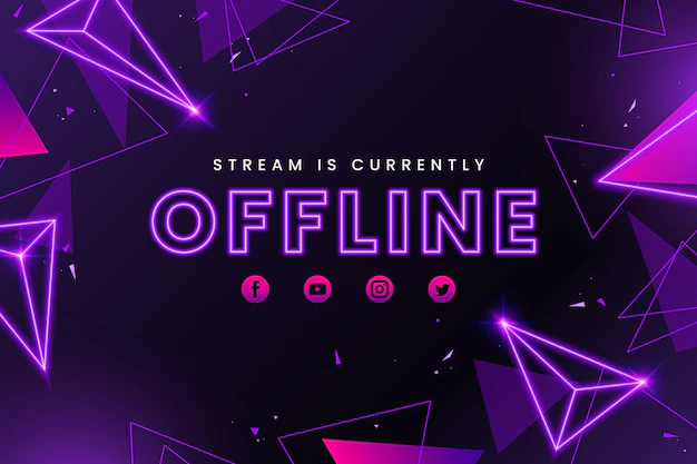 Free Vector | Abstract offline twitch banner template