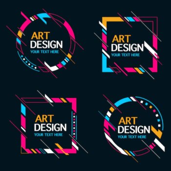 Free Vector | Abstract shape banner frame collection