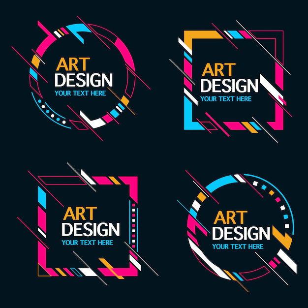 Free Vector | Abstract shape banner frame collection