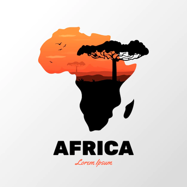 Free Vector | Africa map logo template