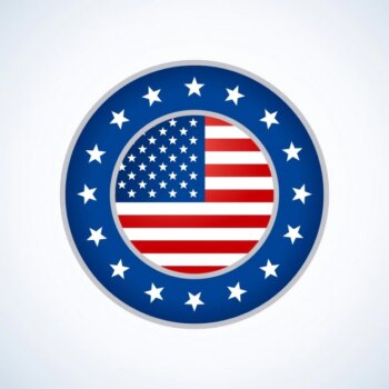 Free Vector | American flag badge