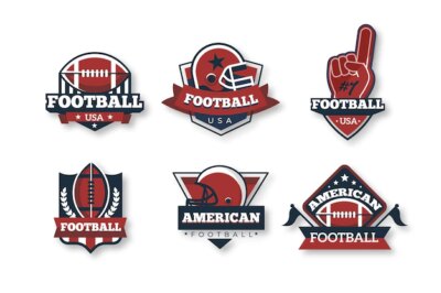 Free Vector | American football badges retro style