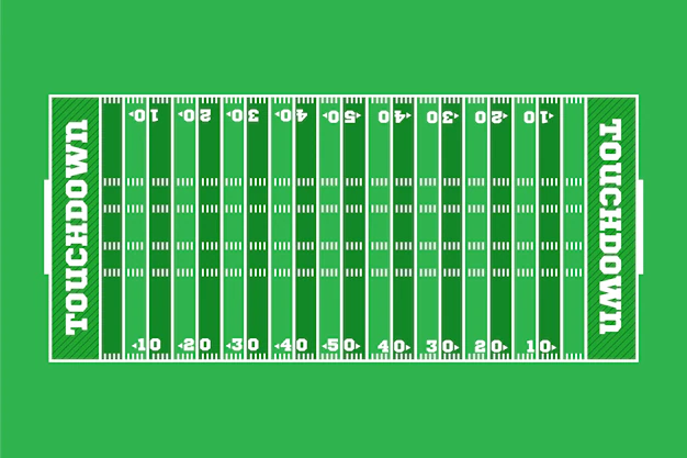 Free Vector | American football field in top view