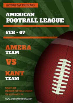 Free Vector | American football league poster template