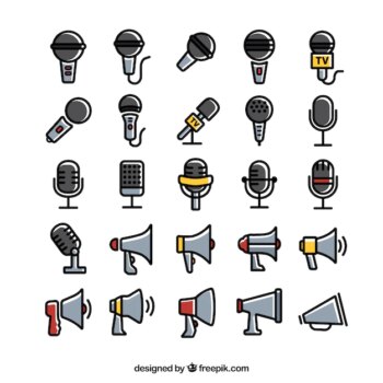 Free Vector | Amplifier icons