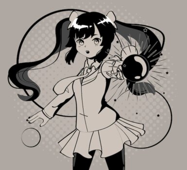 Free Vector | Anime girl with balls comic design