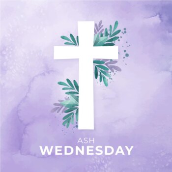 Free Vector | Ash wednesday watercolor background