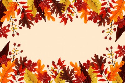 Free Vector | Autumn background in flat design