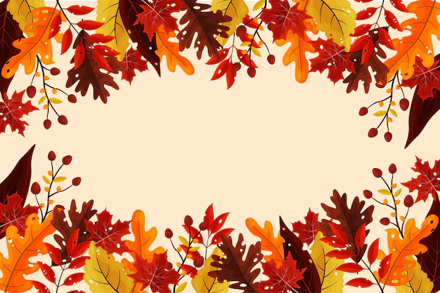 Free Vector | Autumn background in flat design