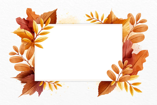 Free Vector | Autumn wallpaper with white space