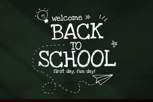 Free Vector | Back to school template on blackboard