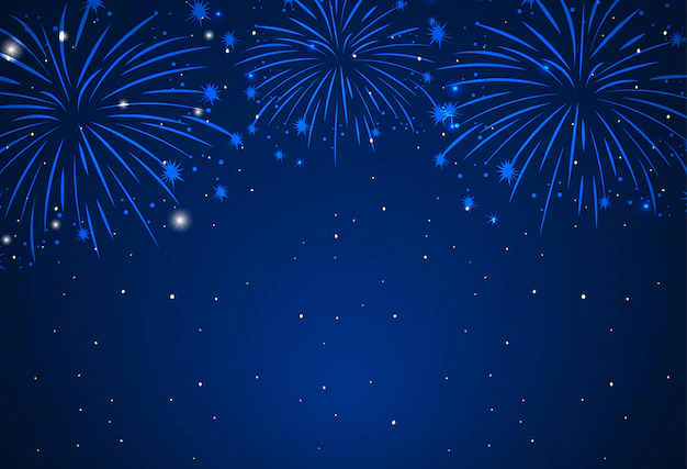 Free Vector | Background of fireworks in dark sky