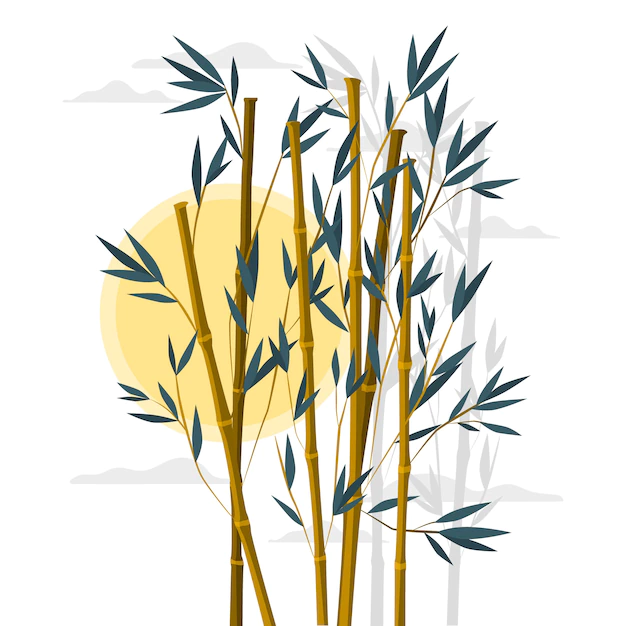 Free Vector | Bamboo tree concept illustration
