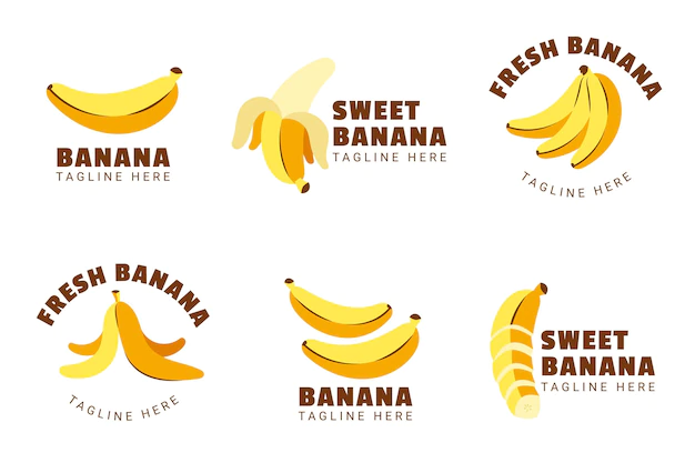 Free Vector | Banana logo collection