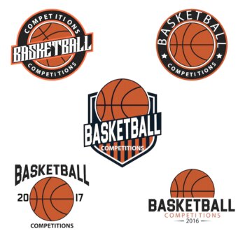 Free Vector | Basketball logo templates