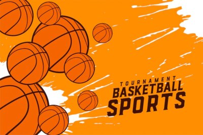 Free Vector | Basketball sports tournament design
