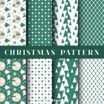 Free Vector | Beautiful christmas decorative patterns