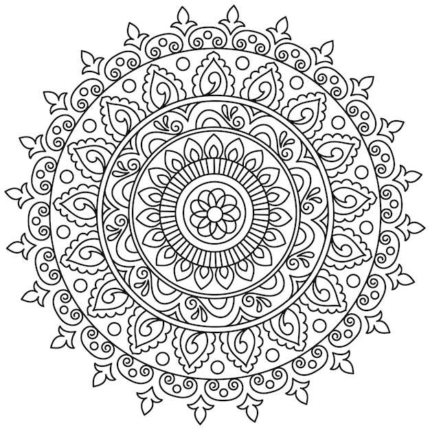 Free Vector | Beautiful floral mandala design, creative ornamental decorative element in circle shape.