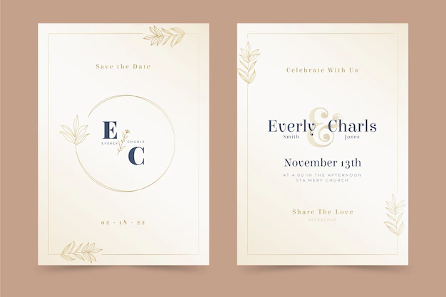 Free Vector | Beautiful floral wedding invitation