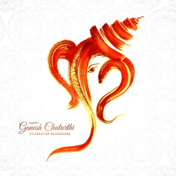 Free Vector | Beautiful happy ganesh chaturthi creative card design