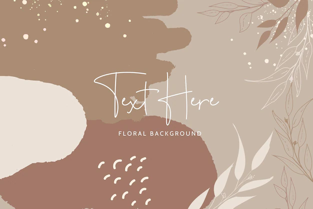 Free Vector | Beautiful monoline floral and leaves with bohemian color background