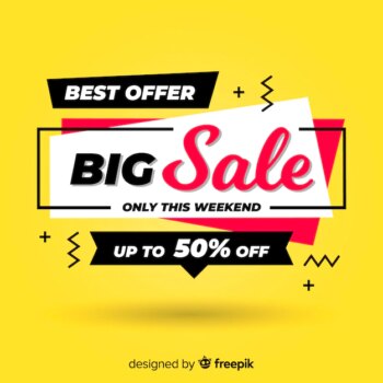 Free Vector | Big sale banner in flat design