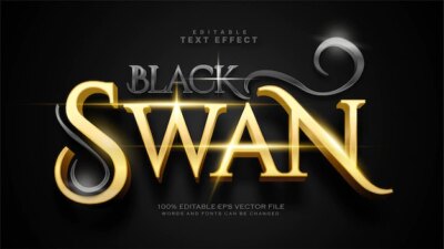 Free Vector | Black swan text effect