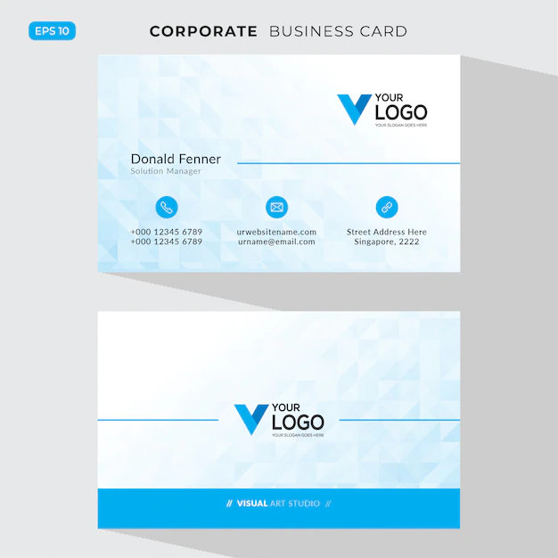 Free Vector | Blue elegant corporate card
