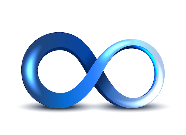 Free Vector | Blue infinity symbol