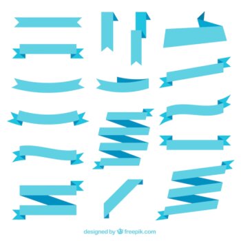 Free Vector | Blue ribbons