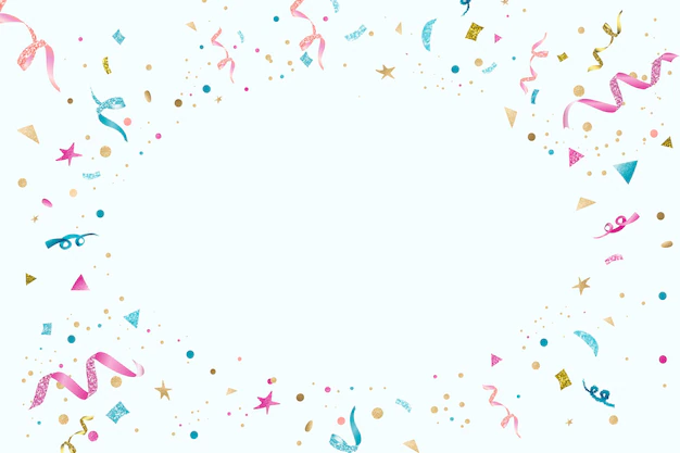 Free Vector | Blue vector ribbons festive new year party frame background with design space