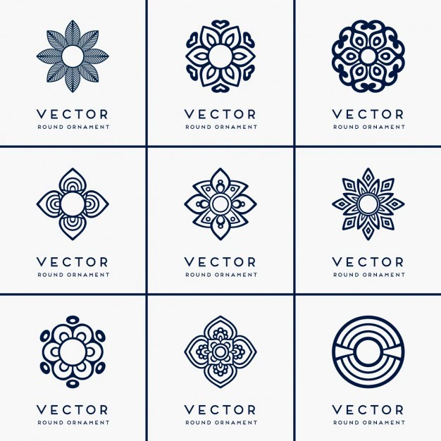 Free Vector | Boho style ornaments collection