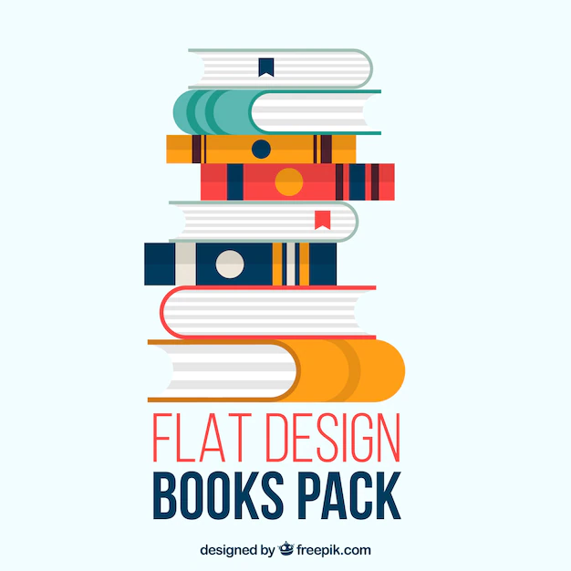 Free Vector | Books pack in flat design