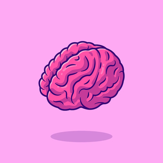 Free Vector | Brain cartoon icon illustration. education object icon concept.