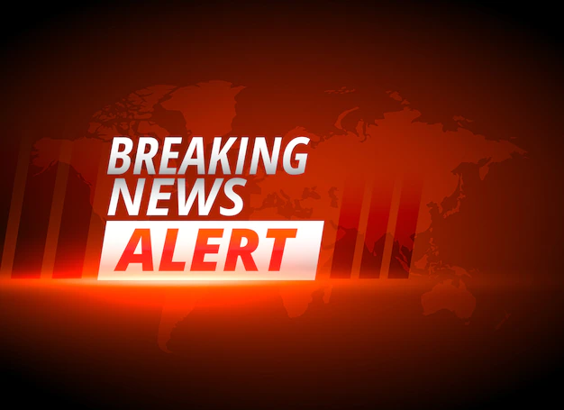 Free Vector | Breaking news alert background in red theme