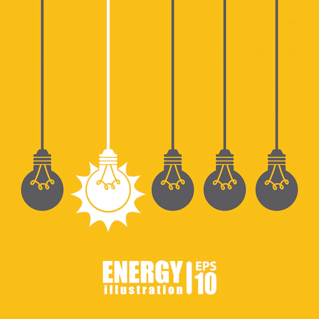 Free Vector | Bulb over yellow  background