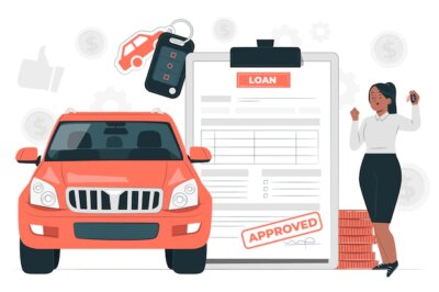 Free Vector | Car finance concept illustration