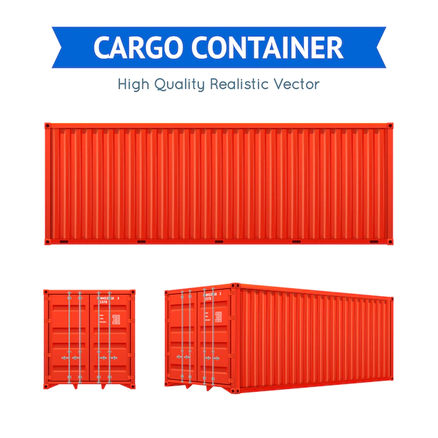 Free Vector | Cargo freight container
