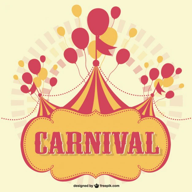 Free Vector | Carnival marquee with balloons background