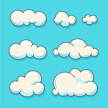 Free Vector | Cartoon cloud collection