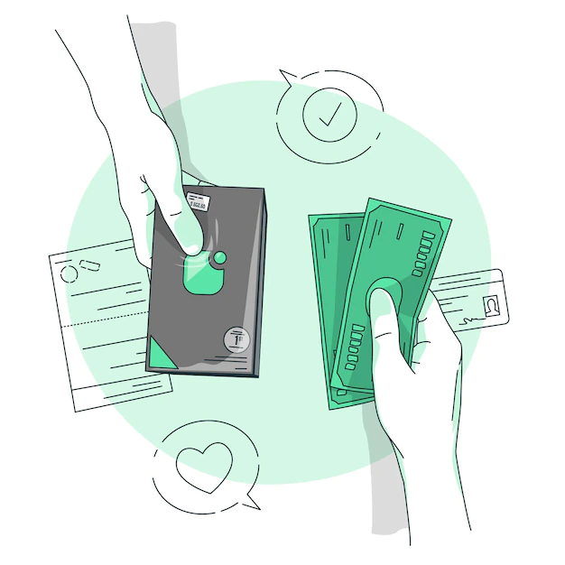 Free Vector | Cash payment concept illustration