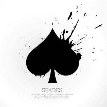Free Vector | Casino spades with splashes