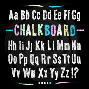 Free Vector | Chalkboard style typography desing