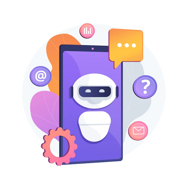 Free Vector | Chatbot artificial intelligence abstract concept illustration